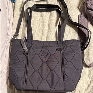Lug ralley Charcoal Hexagon Quilted Tote